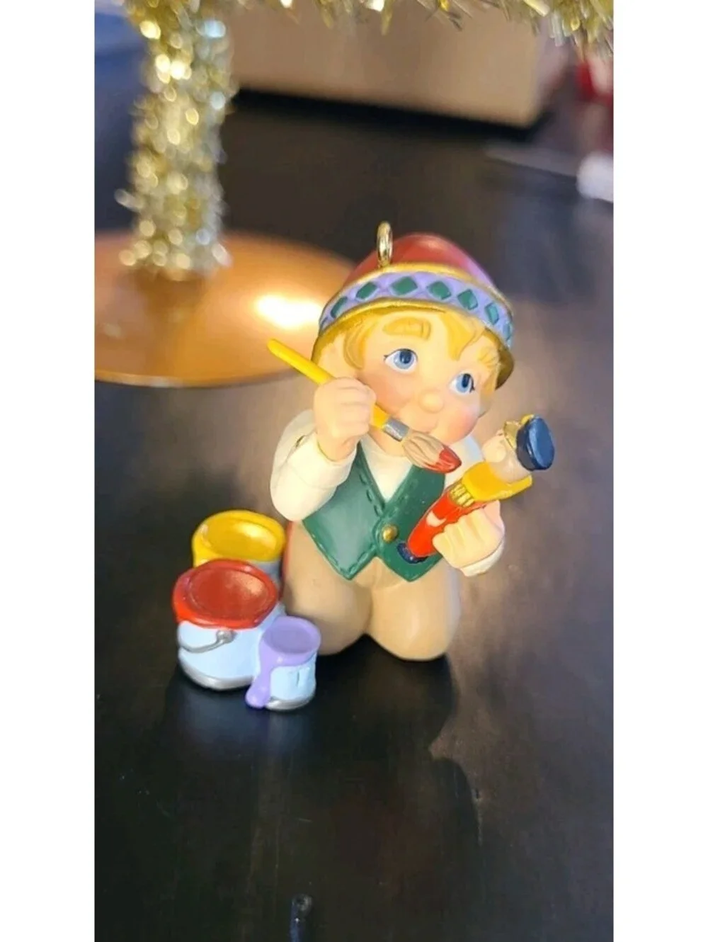 1999 Hallmark Membership Arctic Artist Christmas Ornament Elf Painting